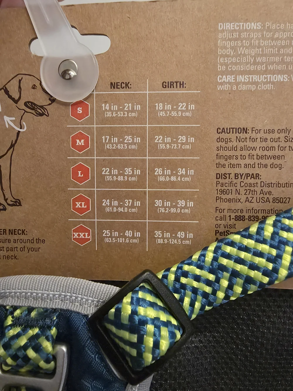 Arcadia Trail Dog Harness with Neon Green Accents